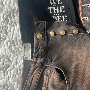 We The Free Brown Barrel Style Jeans